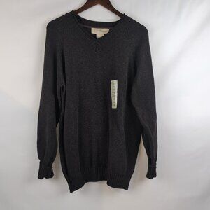 NEW Penmans Men's Brown Heavyweight Sweater V-Neck Knit/Woven, Size Medium